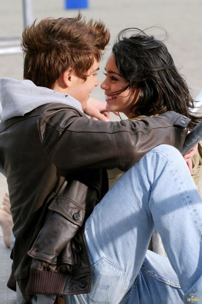 Zac Efron et Vanessa Hudgens sur le tournage du clip Say Ok de Vanessa Hudgens (2007)